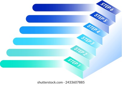 6 STEPS Process Infographic Template