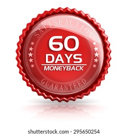 60 Days Money Back , 3d rendered image.