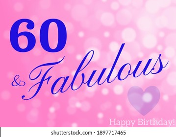 60th birthday card wishes illustration - Powered by Shutterstock