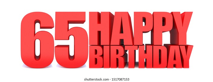 65 Happy Birthday Word On White Stock Illustration 1517087153 ...