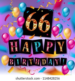 66th Birthday Images, Stock Photos & Vectors | Shutterstock