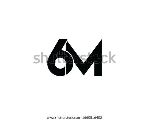 6m Original Monogram Logo Design Stock Illustration 1660816402