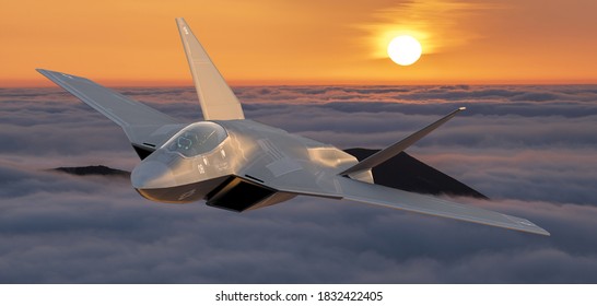 6th Generation Fighter, Artistic Vision,3d Illustration