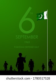 6th September, Illustrator Stock Image Of Pakistan Defense Day.