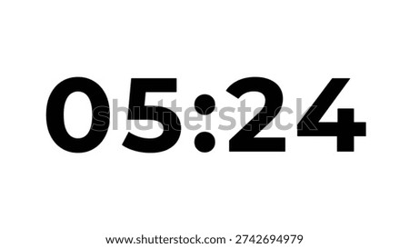 7 Minute countdown animation on black background.