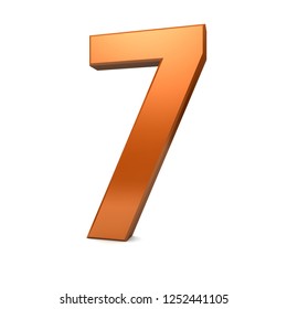 7 Number Seven 3d Rendering Orange Stock Illustration 1252441105 ...