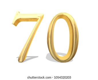 70 Golden 3d Render Symbol Stock Illustration 1054320203 | Shutterstock