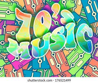 70s Music Retro Concept. Vintage Poster Design