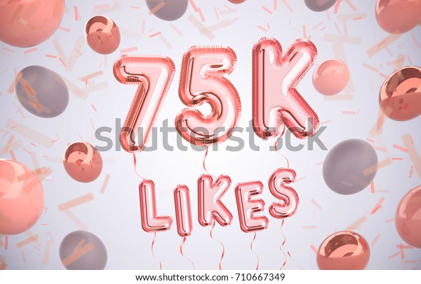 75k 75000 Likes Followers Thank You Stock Illustration 710667349