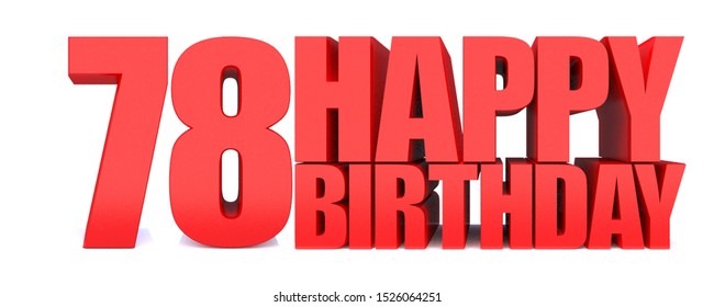 78 Happy Birthday Word On White Stock Illustration 1526064251 ...