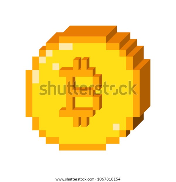 пиксель арт биткоин