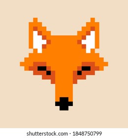 8 bits  pixel fox  illustration