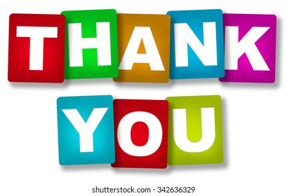 Thank You Word Over White Render Stock Illustration 138185582