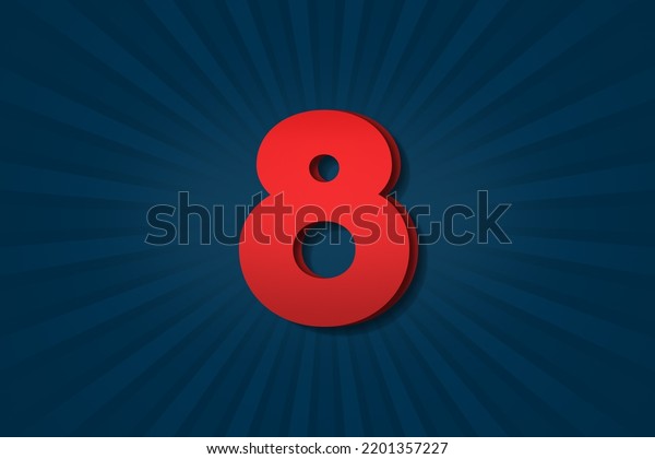 8 Eight Number Count Template Poster Stock Illustration 2201357227