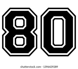 sports jersey number font