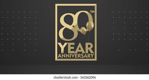 80 Th Anniversary Gold Logo