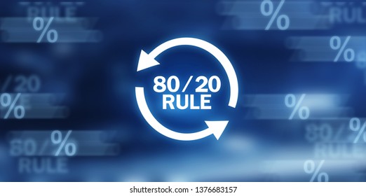80/20 rule. Concept for Pareto principle. Business concept