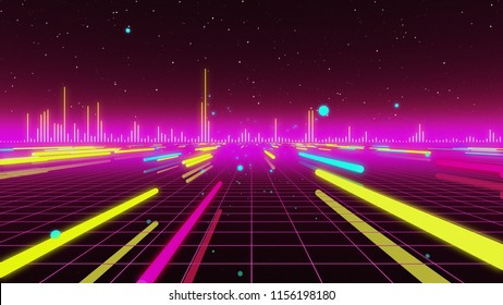 80s Futurism Neon Tube