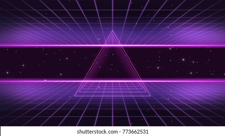 80s Retro Futurism Background