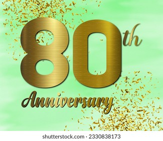 80th Anniversary,80th Anniversary Background, Happy Birthday greeting card. - Powered by Shutterstock