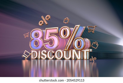 85 percent special offer discount background for social media Promotion poster. 3d rendering - Powered by Shutterstock