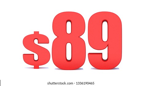 89 Dollar 89 Word On White Stock Illustration 1336190465 | Shutterstock