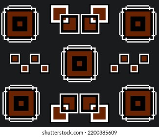 8bit Wallpaper Background Ilustrator Colorful Box Shape Brown