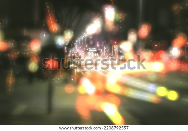 8K Blur matte painting bus on neon light street,\
Water color abstract vintage bus on street, Blur background for\
vfx, post movie production, this image has been deliberately\
blurred and out of\
focus