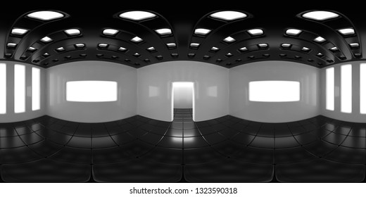 8K HDRI map, spherical environment panorama background, modern high contrast interior light source rendering (3d equirectangular render)