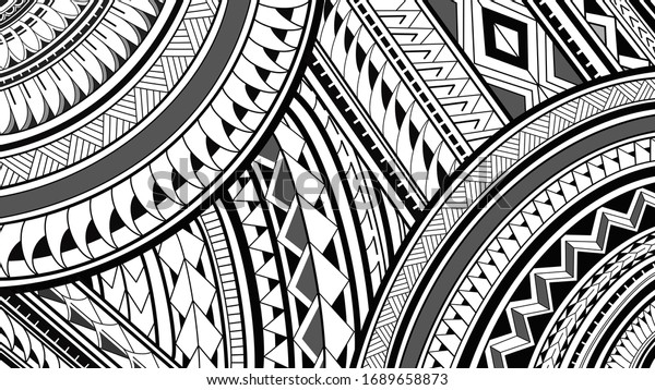 8K Maori Polynesian pattern tattoo design\
illustrations on a white\
background.