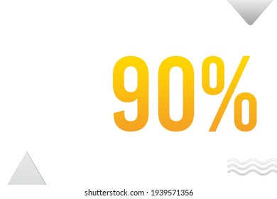 90 Percent off Sign on White Background, Special Offer 90% Discount Tag, Sale Up to 90 Percent Off, big offer, Sale, Special Offer Label, Sticker, Tag, Banner, Advertising, offer Icon