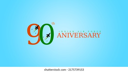 90th anniversary of indian Air force poster background 