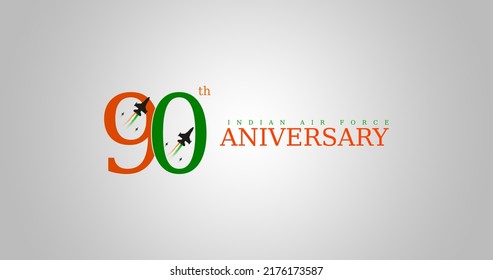 90th anniversary of indian Air force poster background