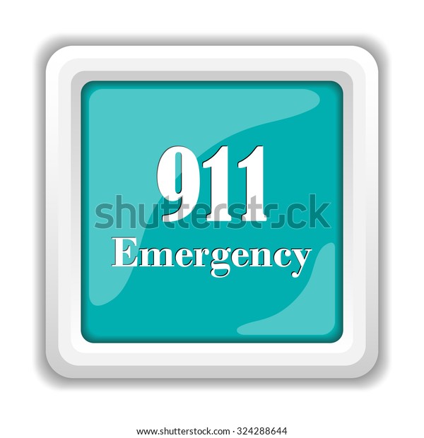 911\
Emergency icon. Internet button on white background.\
