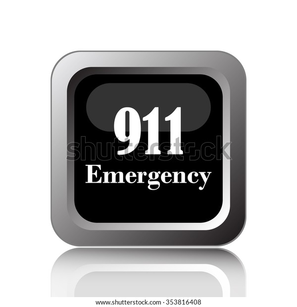 911 Emergency icon. Internet button on\
white background.\
