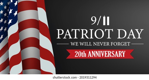 911 Patriot Day USA 2021 Background Illustration