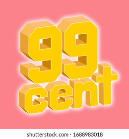 99 Cent Logo Typography Shining 