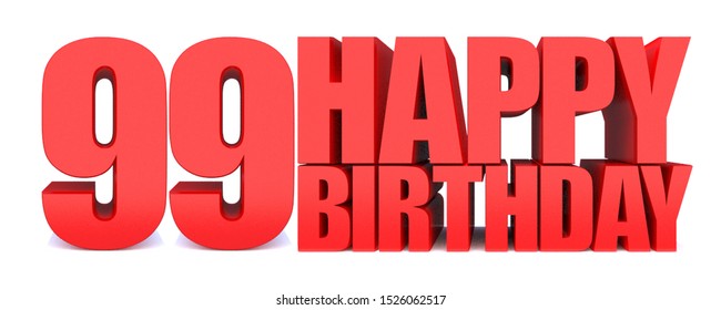 99 Happy Birthday Word On White Stock Illustration 1526062517 ...