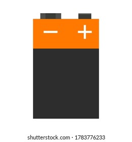 9v Battery Front View Vector Flat Stock Vector (royalty Free 