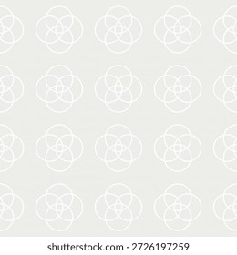 A10.5 Geometric Circular Pattern. Interlocking circles form a symmetrical pattern against a light gray background. The design repeats seamlessly, creating a harmonious geometric layout.