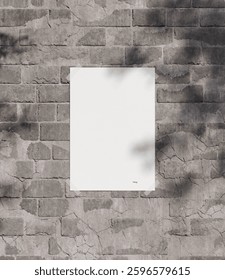A3 poster on stone wall