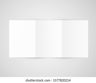 A4 A5 Three 3 Fold Tri Fold Brochure 3D Rendered White Blank Mockup