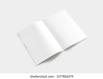 A4 A5 Us Letter Brochure 3D Rendered White Blank Mockup