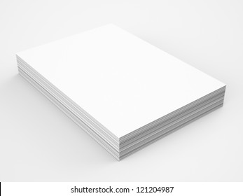 A4 Blank Paper Stack, Mockup
