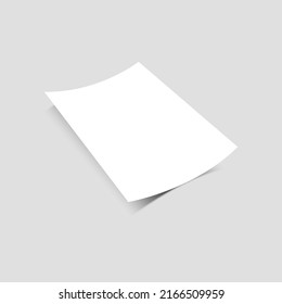 A4 Paper Mockup Template Curve Style Stock Illustration 2166509959 ...