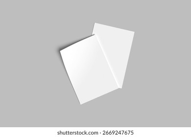 A5 Flyer blank mockup with shadow