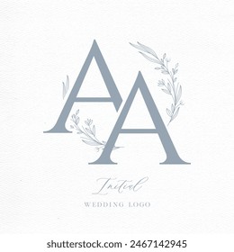 AA Initial Wedding Logo Monogram