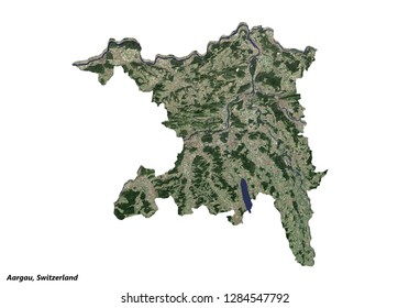 Aargau Switzerland Map 3d Illustration Stock Illustration 1284547792