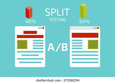 Ab Comparison Split Testing Concept Stock Illustration 373180294 ...