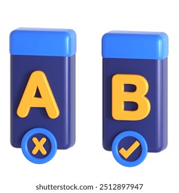 ab testing method 3D icon illustration